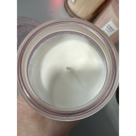 Leoben Candle Co Jasmine Santal 18oz 1 Wick Pink Glass Jar Soy Wax Candle w/Lid - Picture 6 of 6